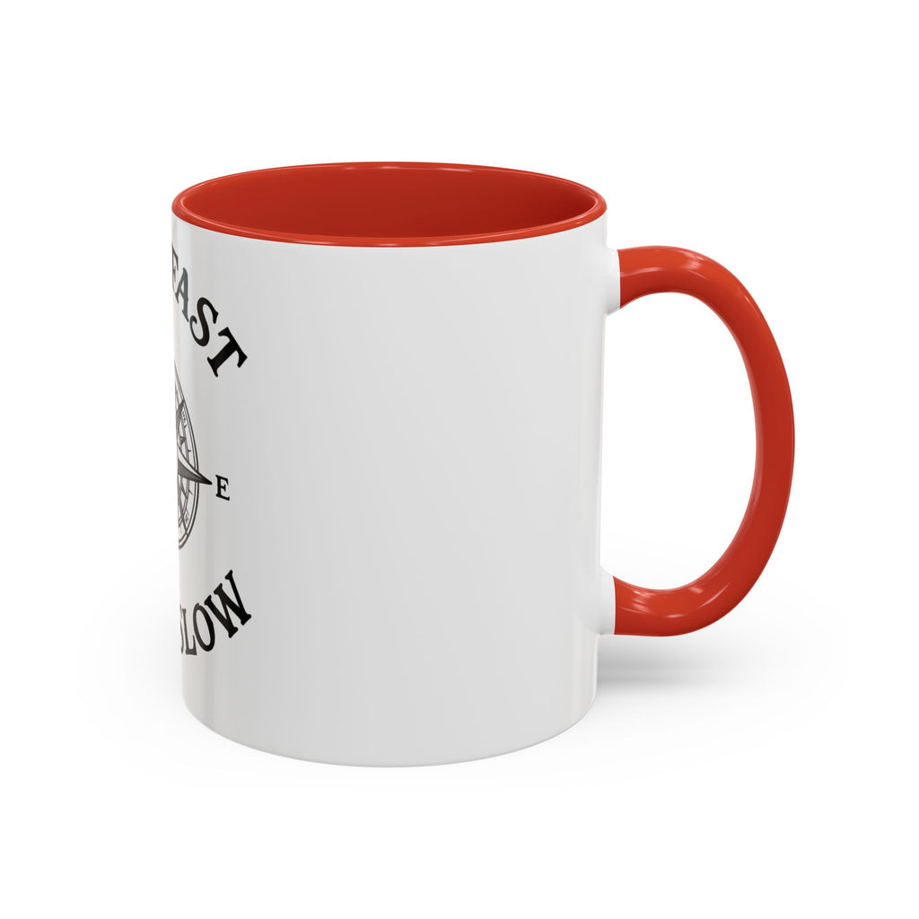 Coffee Mug — “Sail Fast Live Slow” Nautical Compass Bitcoin Accent Mug