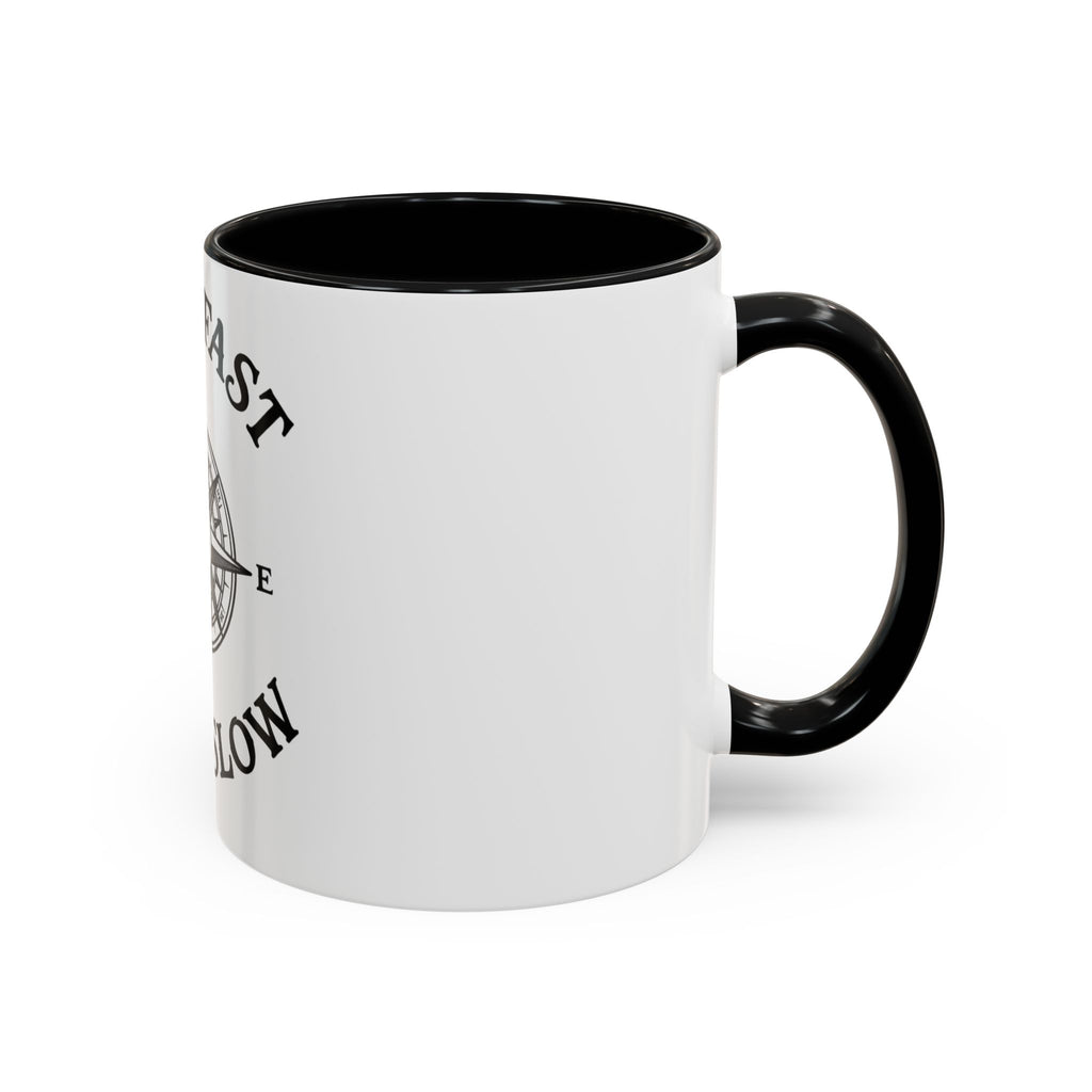 Coffee Mug — “Sail Fast Live Slow” Nautical Compass Bitcoin Accent Mug