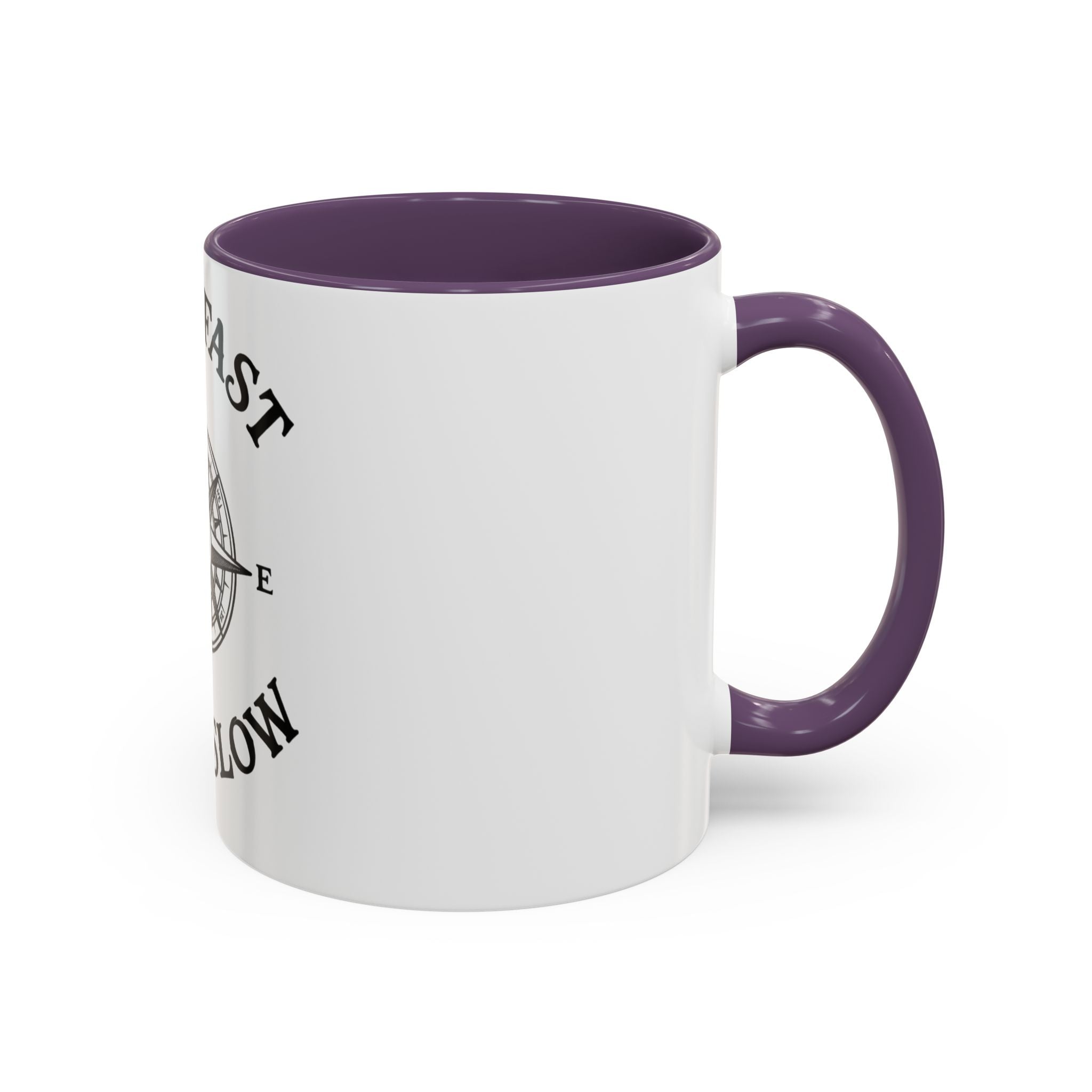 Coffee Mug — “Sail Fast Live Slow” Nautical Compass Bitcoin Accent Mug