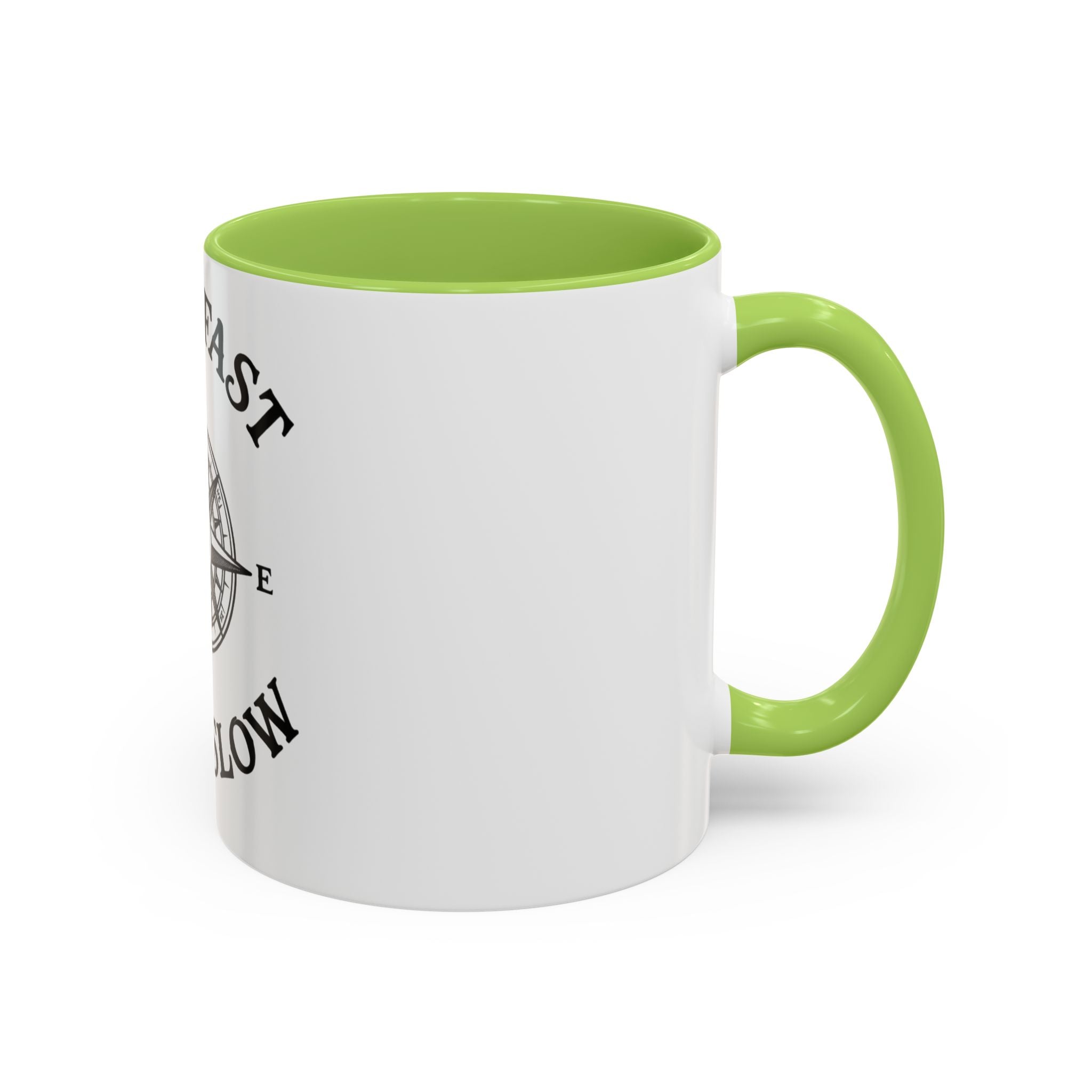 Coffee Mug — “Sail Fast Live Slow” Nautical Compass Bitcoin Accent Mug