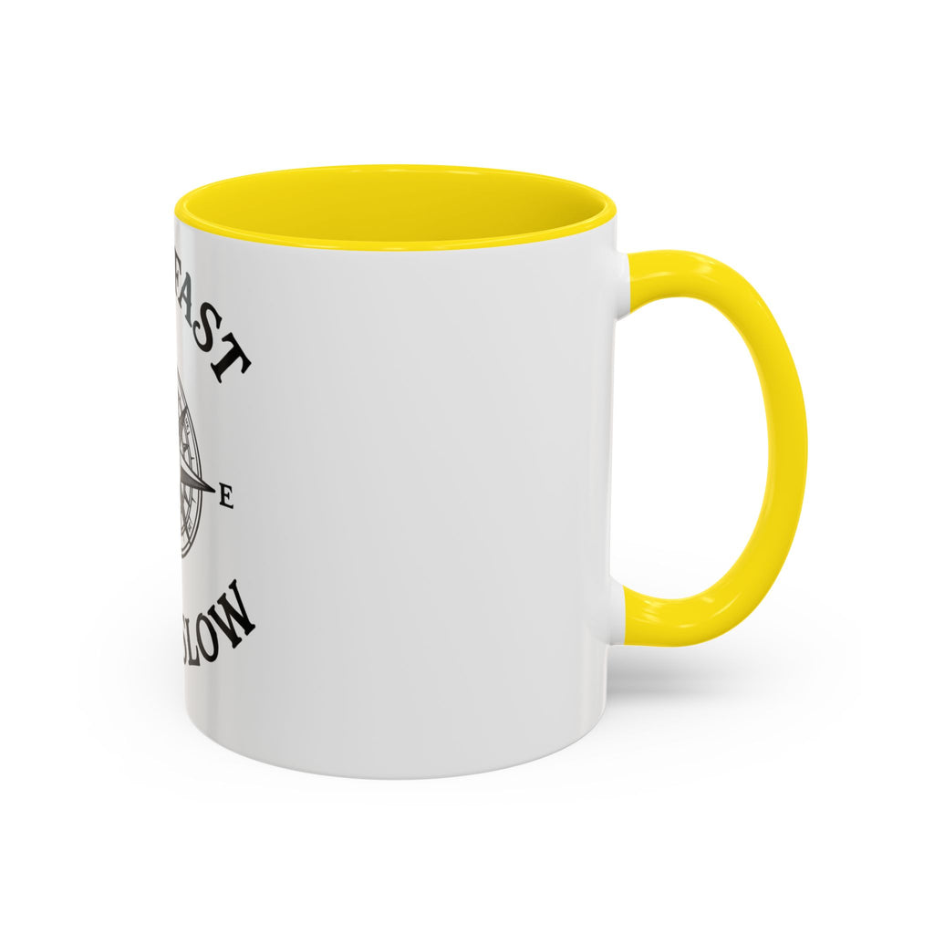 Coffee Mug — “Sail Fast Live Slow” Nautical Compass Bitcoin Accent Mug