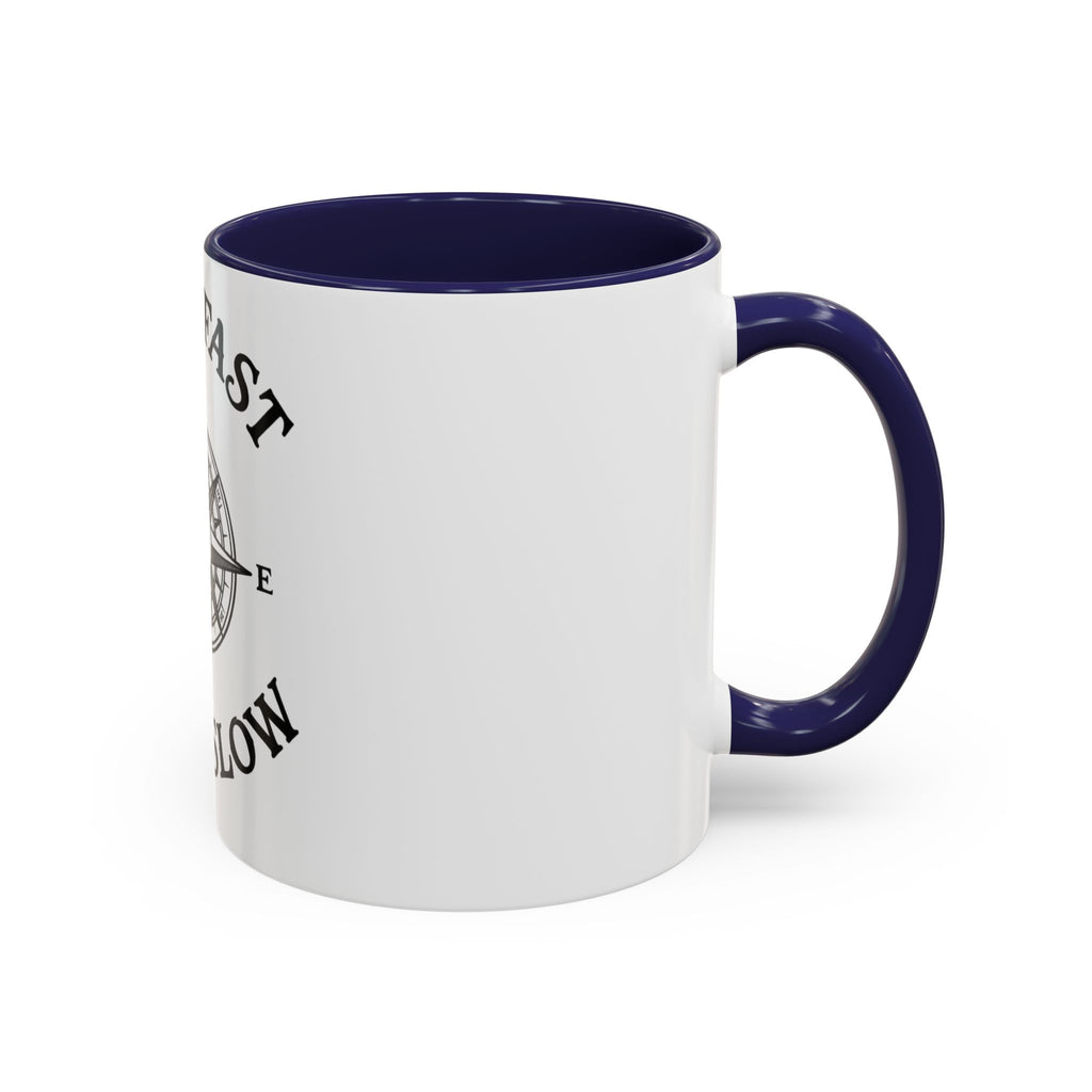 Coffee Mug — “Sail Fast Live Slow” Nautical Compass Bitcoin Accent Mug