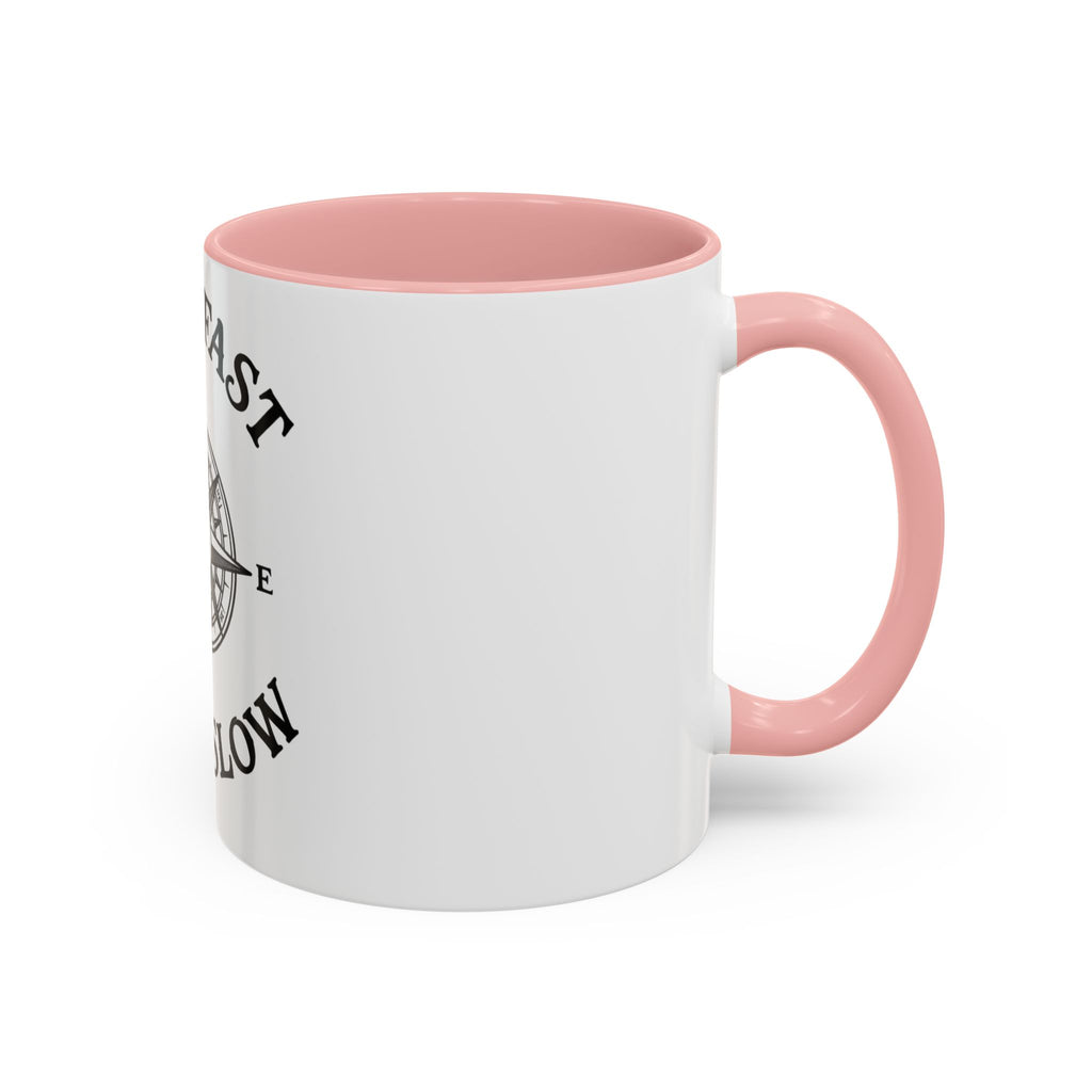 Coffee Mug — “Sail Fast Live Slow” Nautical Compass Bitcoin Accent Mug