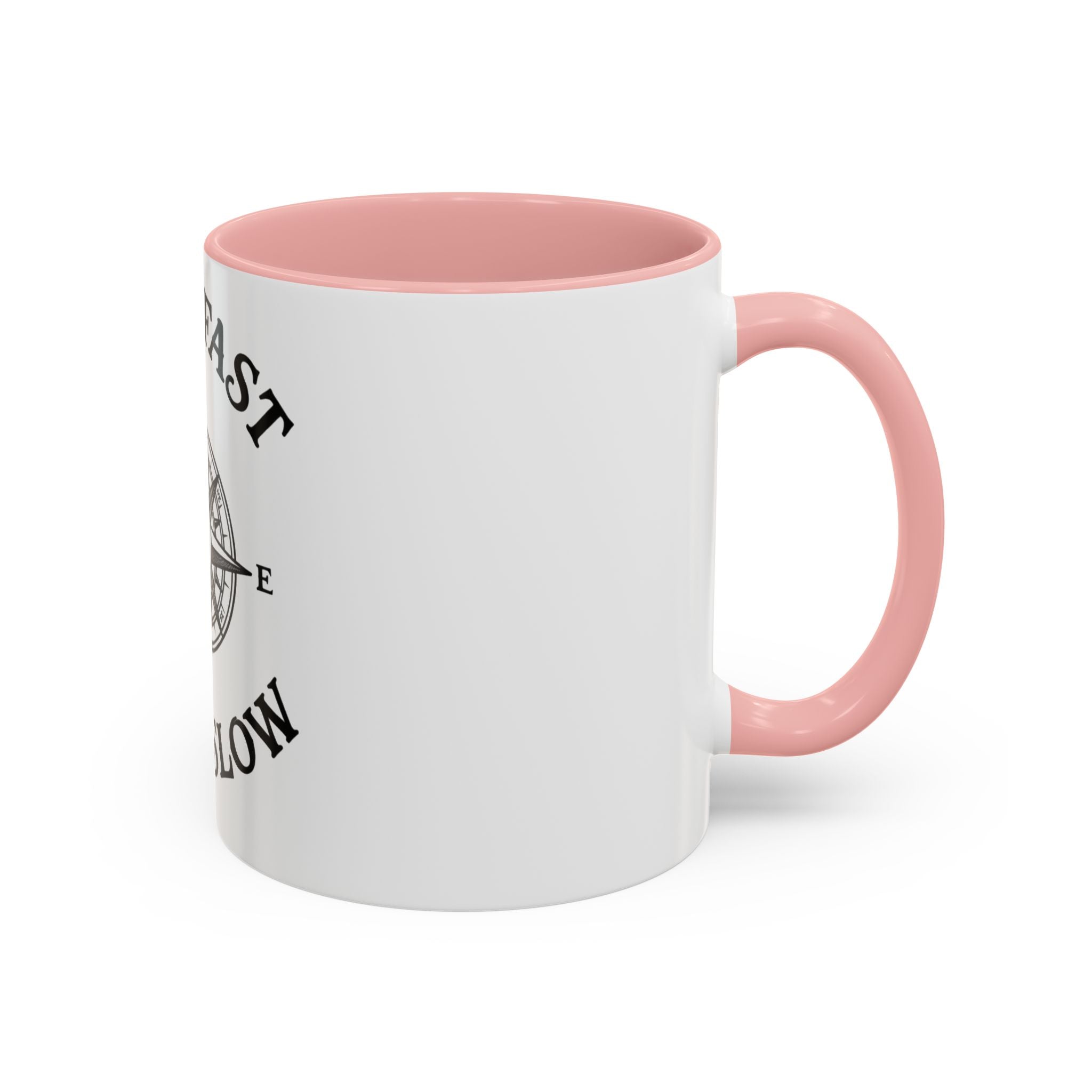 Coffee Mug — “Sail Fast Live Slow” Nautical Compass Bitcoin Accent Mug